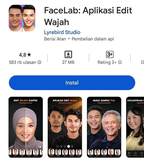 FaceLab: Aplikasi Edit Wajah