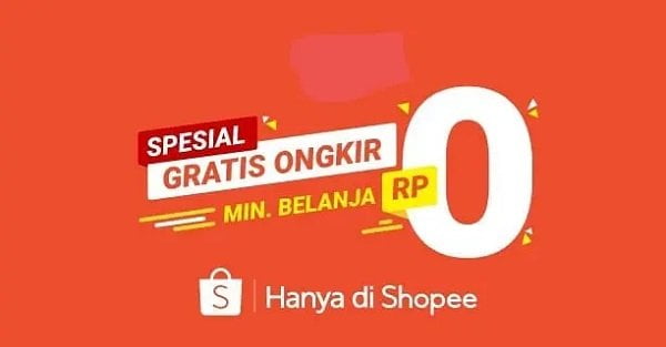 Vocuher Gratis Ongkir Shopee 2023 Rp. 0