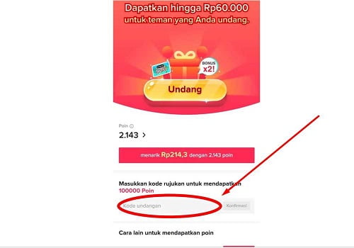 Cara Memasukan Kode Undangan TikTok