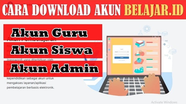 cara download akun belajar.id guru, siswa dan admin