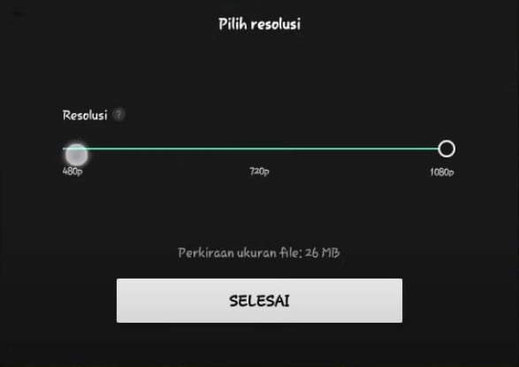 memilih resolusi