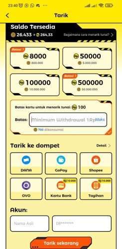 Cara Menarik Uang Dari Aplikasi Wild Cash