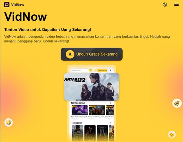 apakah aplikasi vidnow aman