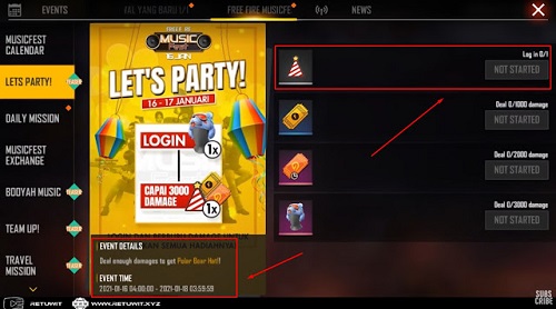 Cara Mendapatkan Token Party Hat Free Fire